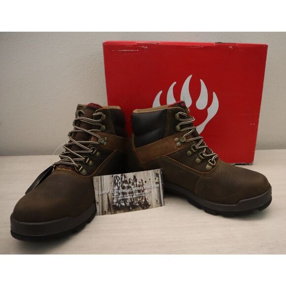 Wolverine W10315 Men's Sz 10M Dark Brown Cabor Waterproof 6" Work Boots - Picture 1 of 16